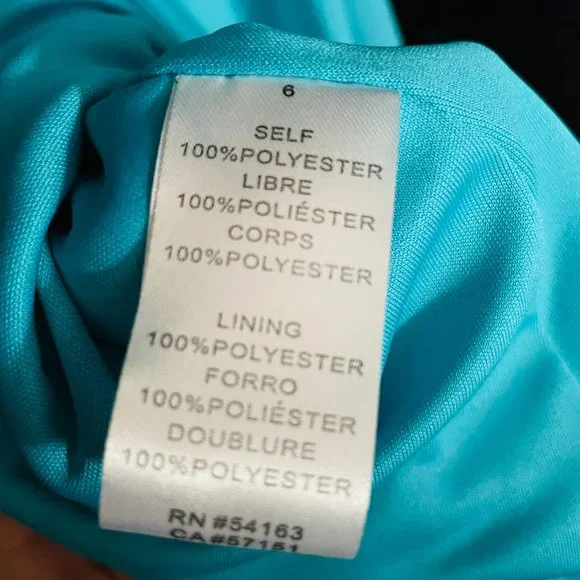 New Jessica Simpson Bluebird Blue Chiffon Pleated Dress Size 6 - Picture 8 of 8